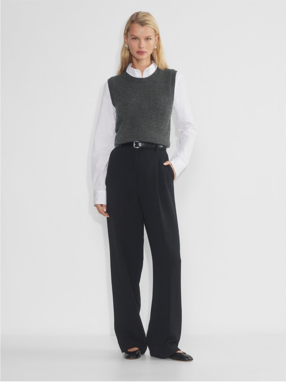 Aritzia Wilfred The Effortless Wide Leg Pant Crepette